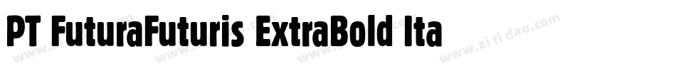 PT FuturaFuturis ExtraBold Italic Cyrillic字体转换